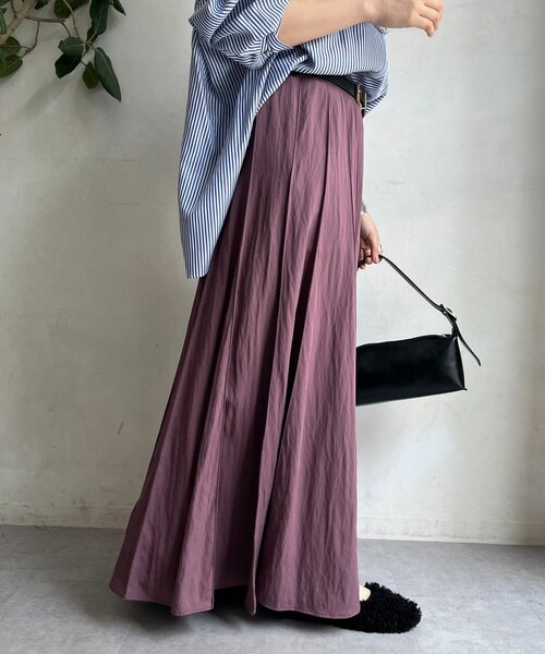 DouDou（ドゥドゥ）の「パネルプリーツスカート（スカート・レディース・チャコールグレー/ブラック/ベージュ/オフホワイト/ボルドー/ブラウン/ライトベージュ・FREE/TM）」の15枚目の写真