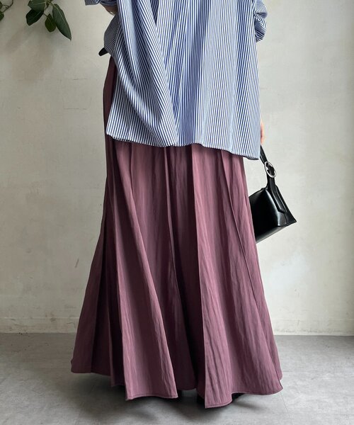 DouDou（ドゥドゥ）の「パネルプリーツスカート（スカート・レディース・チャコールグレー/ブラック/ベージュ/オフホワイト/ボルドー/ブラウン/ライトベージュ・FREE/TM）」の16枚目の写真