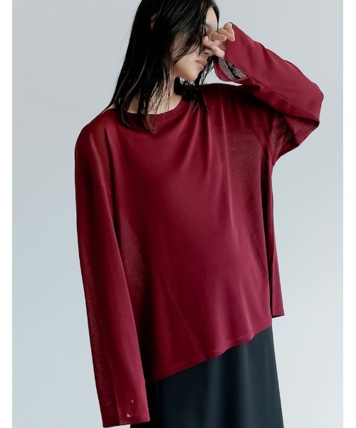 セール】[新色追加]シアーカットソートップス（Tシャツ/カットソー