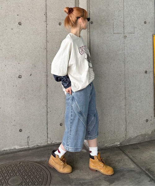 sedacle(セダクル)の「フェイクレイヤードロンT(Tシャツ/カットソー・メンズ・チャコールグレー/アイボリー/ブラック/グレー系その他・SMALL/MEDIUM/LARGE)」の9枚目の写真