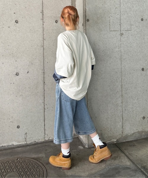 sedacle(セダクル)の「フェイクレイヤードロンT(Tシャツ/カットソー・メンズ・チャコールグレー/アイボリー/ブラック/グレー系その他・SMALL/MEDIUM/LARGE)」の10枚目の写真
