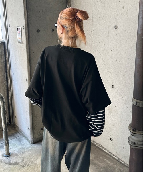 FILTH レイヤード ロングT フェイクレイヤードロンT(M ベージュ): トップス｜Right-on公式