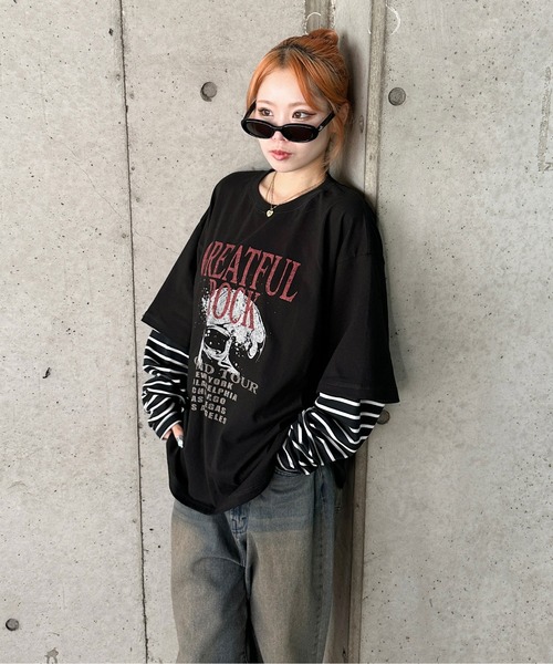 sedacle(セダクル)の「フェイクレイヤードロンT(Tシャツ/カットソー・メンズ・チャコールグレー/アイボリー/ブラック/グレー系その他・SMALL/MEDIUM/LARGE)」の11枚目の写真