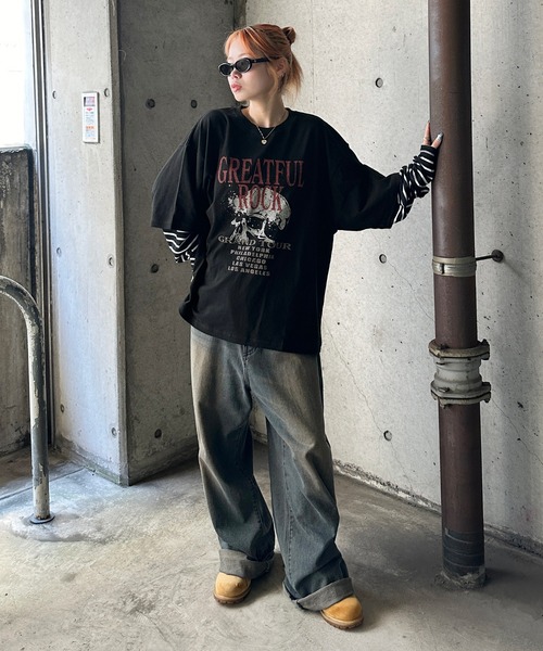 sedacle（セダクル）の「フェイクレイヤードロンT（Tシャツ/カットソー