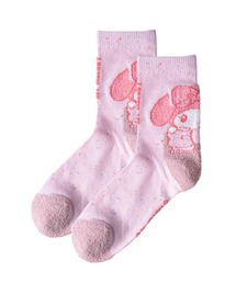 Sanrio サンリオ 冬のあったかおめかし ハローキティ マイメロディ クロミ クルーソックス 子供用 大人用 ソックス 靴下 15cm～20cm 23cm～25cm