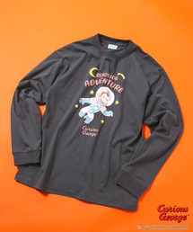 【CURIOUS GEORGE/おさるのジョージ】 オリジナルデザイン ロンT ジョージ ドロップショルダー ビッグシルエット ユニセックス