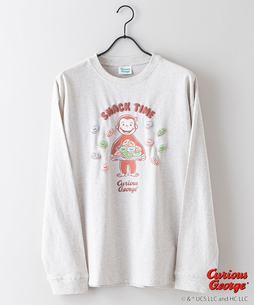 LB/S (エルビーエス)の「【CURIOUS GEORGE/おさるのジョージ】 オリジナルデザイン ロンT ジョージ ドロップショルダー ビッグシルエット ユニセックス(Tシャツ/カットソー・メンズ・グリーン系その他/グレー系その他2/ベージュ系その他/ブルー系その他2・SMALL/LARGE/MEDIUM/X-LARGE)」の13枚目の写真