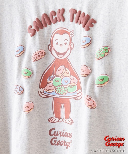 LB/S (エルビーエス)の「【CURIOUS GEORGE/おさるのジョージ】 オリジナルデザイン ロンT ジョージ ドロップショルダー ビッグシルエット ユニセックス(Tシャツ/カットソー・メンズ・グリーン系その他/グレー系その他2/ベージュ系その他/ブルー系その他2・SMALL/LARGE/MEDIUM/X-LARGE)」の10枚目の写真