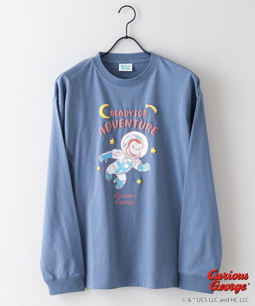 LB/S (エルビーエス)の「【CURIOUS GEORGE/おさるのジョージ】 オリジナルデザイン ロンT ジョージ ドロップショルダー ビッグシルエット ユニセックス(Tシャツ/カットソー・メンズ・グリーン系その他/グレー系その他2/ベージュ系その他/ブルー系その他2・SMALL/LARGE/MEDIUM/X-LARGE)」の17枚目の写真