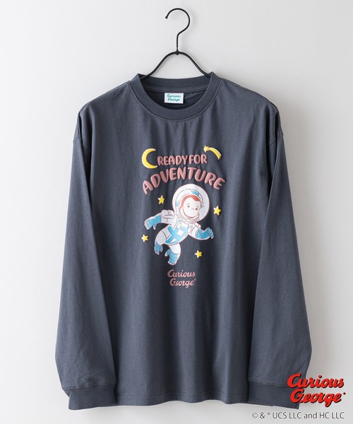 LB/S (エルビーエス)の「【CURIOUS GEORGE/おさるのジョージ】 オリジナルデザイン ロンT ジョージ ドロップショルダー ビッグシルエット ユニセックス(Tシャツ/カットソー・メンズ・グリーン系その他/グレー系その他2/ベージュ系その他/ブルー系その他2・SMALL/LARGE/MEDIUM/X-LARGE)」の15枚目の写真