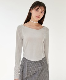 SNIDEL | シンプルフロッキーベロアトップス(ニット/セーター)