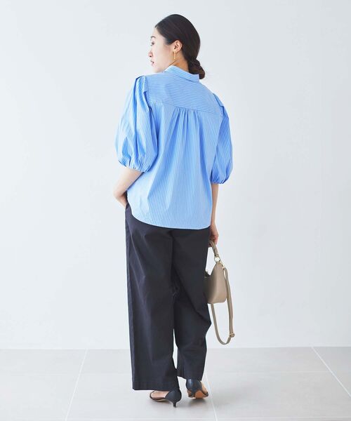 le.coeur blanc（ルクールブラン）の「フロントフリルバルーンスリーブブラウス（シャツ/ブラウス・レディース・オフホワイト/ブルー系その他2・38）」の11枚目の写真