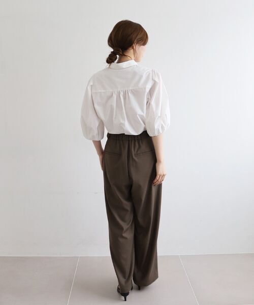 le.coeur blanc(ルクールブラン)の「フロントフリルバルーンスリーブブラウス(シャツ/ブラウス・レディース・オフホワイト/ブルー系その他2・38)」の13枚目の写真