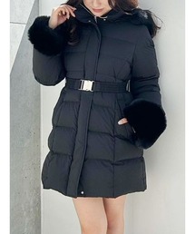 MERCURYDUO | ファー付ウォッシャブルアライドロングダウンコート(ダウンジャケット/コート)