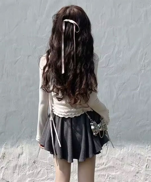 Mayree（メイリー）の「【Mayree】ドロワーズ付  かぼちゃ パンツ スカート スカパン（スカート・レディース・グレー/アイボリー・SMALL/MEDIUM/LARGE）」の7枚目の写真