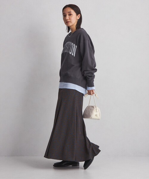 green label relaxing（グリーンレーベルリラクシング）の「＜at ease＞ フラワー プリント スカート（スカート・レディース・ブラック/ネイビー・36/38）」の11枚目の写真