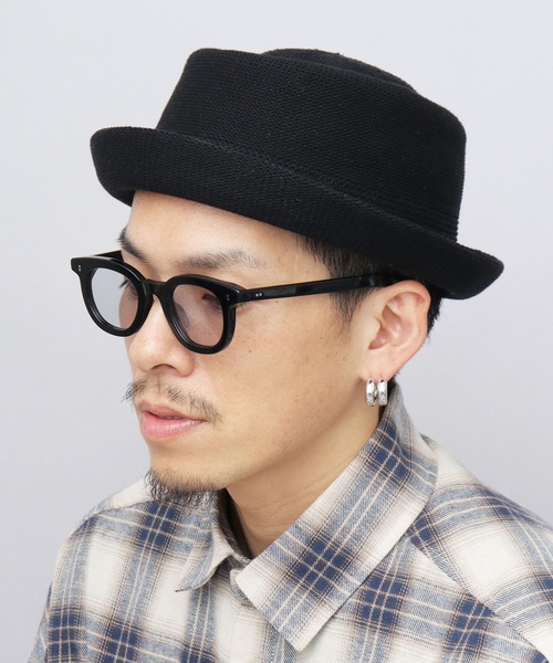 Ruben(ルーベン)の「コットン混 微起毛 サーモ ポークパイハット(ハット・メンズ・ブラック/グレー・FREE)」の5枚目の写真