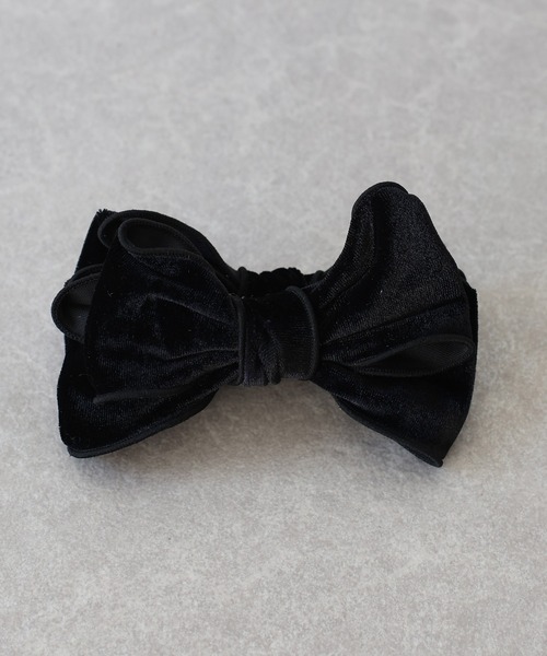 BLUEEAST（ブルーイースト）の「《オケージョン対応》リボンベロアバナナクリップ（バレッタ/ヘアクリップ・レディース・ブラック/アイボリー/ブラウン・FREE）」の6枚目の写真