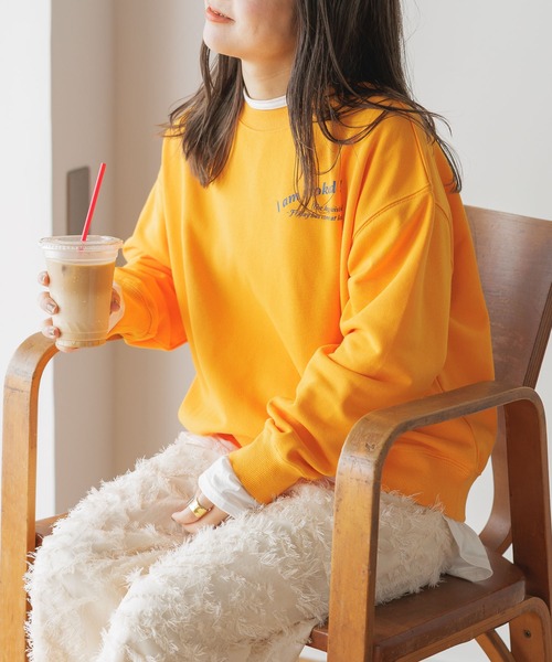 sale☆国内未入荷【新品】yellowpelota*スウェット10y セール】【my fit CLIP/低身長スタッフ企画】アソートロゴスウェット