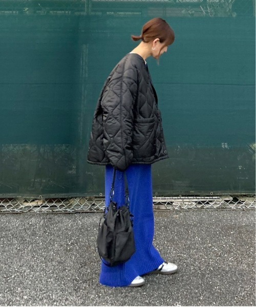 notch.(ノッチ)の「【 notch. by KR 】オーバーキルティングジャケット(ノーカラージャケット・レディース・ブラック/オリーブ・M)」の22枚目の写真