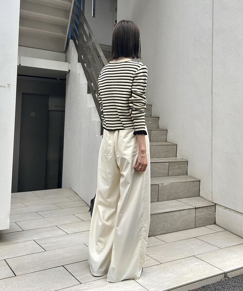 mystic(ミスティック)の「リブニットカーディガン(カーディガン/ボレロ・レディース・オフホワイト/ブラック/ピンク/イエロー/パープル・FREE)」の13枚目の写真