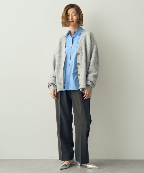 YECCA VECCA（イェッカヴェッカ）の「Vネックニットカーディガン（カーディガン/ボレロ・レディース・杢グレー/ネイビー/パープル・FREE）」の14枚目の写真