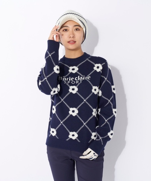marie claire/マリ.クレール】レディースクルーネックセーター ゴルフ