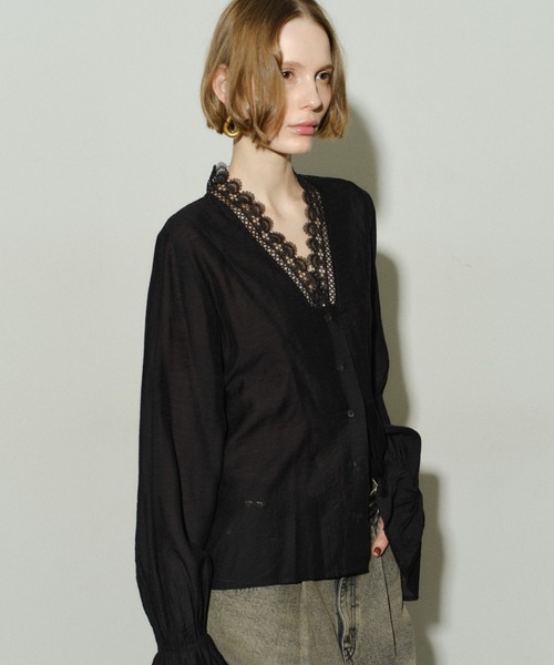 セール】Lace blouse / レースブラウス（シャツ/ブラウス）｜yae