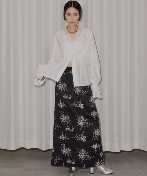 yae Lace blouse / レースブラウス 白 Lace blouse / レースブラウス（シャツ/ブラウス）｜yae（ヤエ