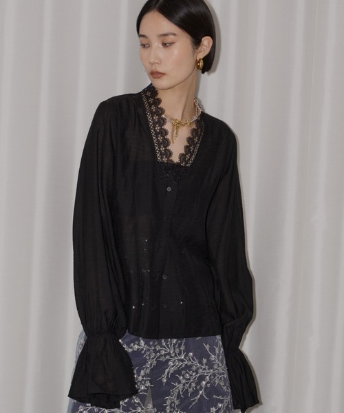 セール】Lace blouse / レースブラウス（シャツ/ブラウス）｜yae