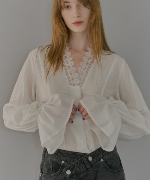 セール】Lace blouse / レースブラウス（シャツ/ブラウス）｜yae