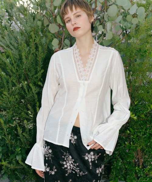 セール】Lace blouse / レースブラウス（シャツ/ブラウス）｜yae