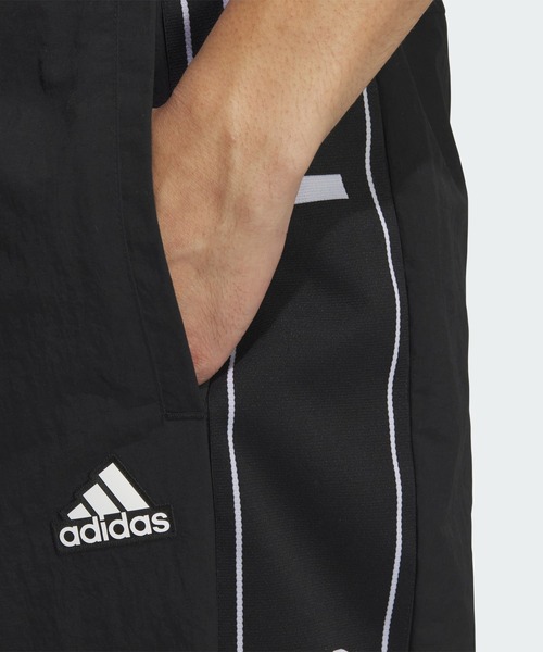 【新品未使用】ADIDASウーブンプリントトラックパンツ XS（US：2XS） セール】ワーディング ルーズフィット シワ加工ナイロンウーブン