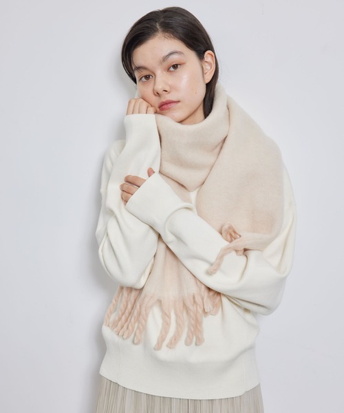 ROPE' PICNIC（ロペピクニック）の「ミックスヤーンバルキーフリンジマフラー（マフラー・レディース・レッド/ベージュ系その他/グリーン系その他・FREE）」の11枚目の写真