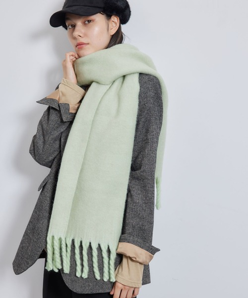 ROPE' PICNIC（ロペピクニック）の「ミックスヤーンバルキーフリンジマフラー（マフラー・レディース・レッド/ベージュ系その他/グリーン系その他・FREE）」の12枚目の写真