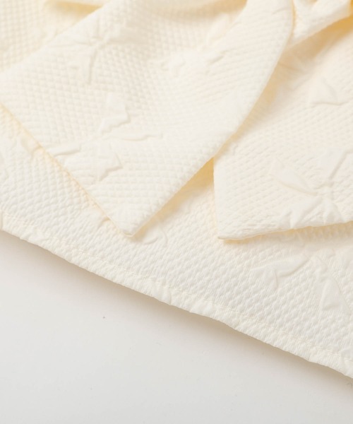 URBAN CHERRY(アーバンチェリー)の「【リボンふくれジャガード】フロントビッグリボンビスチェ(キャミソール・キッズ・アイボリー・110cm/120cm/130cm/140cm/150cm)」の15枚目の写真