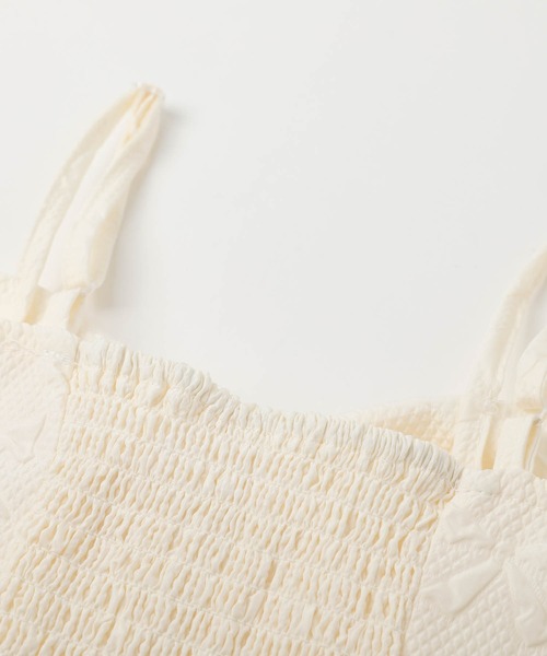 URBAN CHERRY(アーバンチェリー)の「【リボンふくれジャガード】フロントビッグリボンビスチェ(キャミソール・キッズ・アイボリー・110cm/120cm/130cm/140cm/150cm)」の17枚目の写真