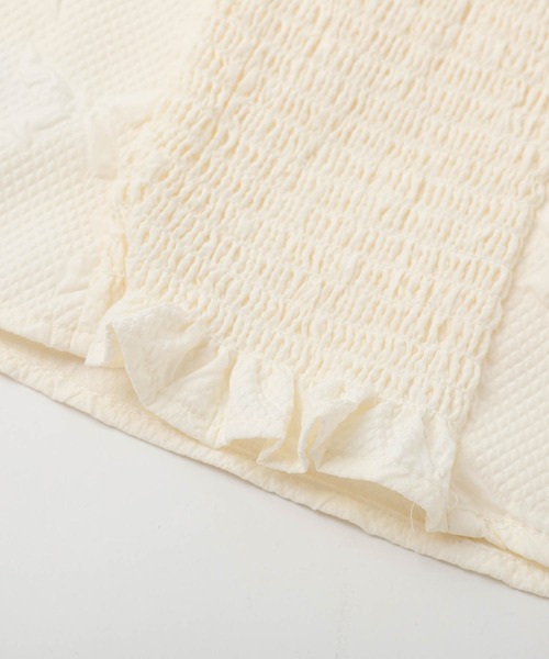 URBAN CHERRY(アーバンチェリー)の「【リボンふくれジャガード】フロントビッグリボンビスチェ(キャミソール・キッズ・アイボリー・110cm/120cm/130cm/140cm/150cm)」の18枚目の写真