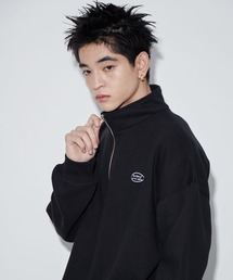 WEGO | WEGO/【24年秋冬新作】ワンポイントハーフジッププルオーバー(スウェット)