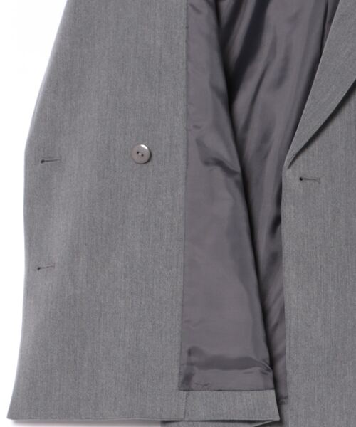 PICCIN(ピッチン)の「【セットアップ可能】ツイルストレッチダブルジャケット(スーツジャケット・レディース・ネイビー/グレー・M)」の4枚目の写真