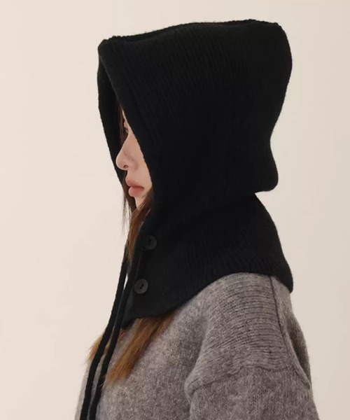 SAISON DE PAPILLON(セゾンドパピヨン)の「2wayニットフードウォーマー(マフラー・レディース・アイボリー/ブラック/ベージュ/チャコール・フリー)」の11枚目の写真