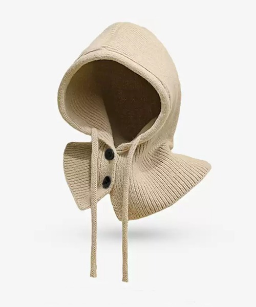 SAISON DE PAPILLON(セゾンドパピヨン)の「2wayニットフードウォーマー(マフラー・レディース・アイボリー/ブラック/ベージュ/チャコール・フリー)」の14枚目の写真