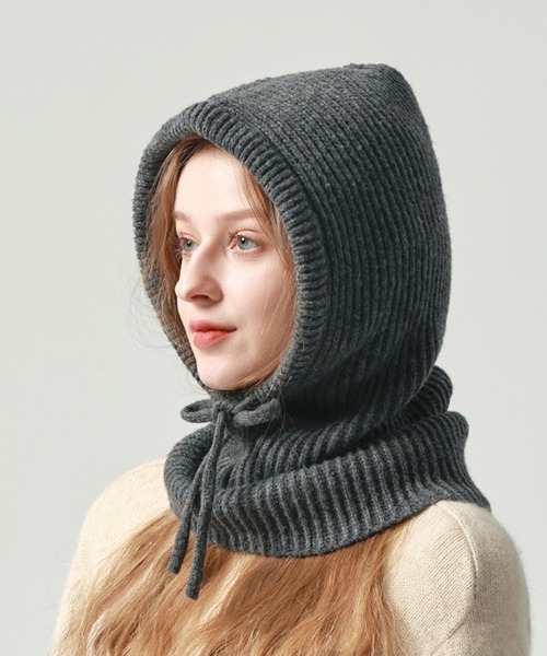 SAISON DE PAPILLON(セゾンドパピヨン)の「2wayニットフードウォーマー(マフラー・レディース・アイボリー/ブラック/ベージュ/チャコール・フリー)」の21枚目の写真