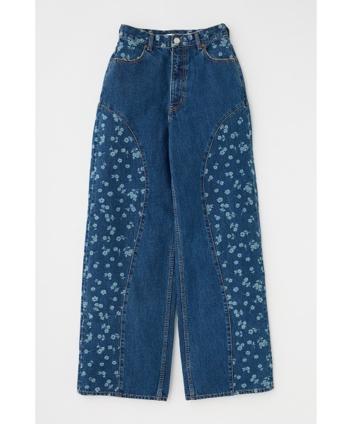 MOUSSY（マウジー）の「FLORAL WIDE STRAIGHT（デニムパンツ・レディース・ブルー/ライトブルー・0/1/2）」の15枚目の写真