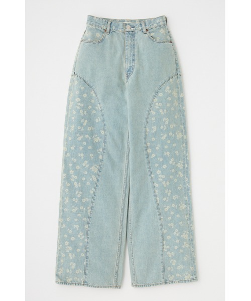 MOUSSY（マウジー）の「FLORAL WIDE STRAIGHT（デニムパンツ・レディース・ブルー/ライトブルー・0/1/2）」の22枚目の写真