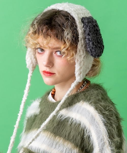 ankoROCK（アンコロック）の「an meets zakka 耳付きニットイヤーマフ