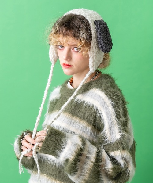 ankoROCK（アンコロック）の「an meets zakka 耳付きニットイヤーマフ