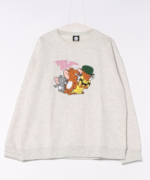 Tom＆Jerry（トムアンドジェリー）の「【TOM AND JERRY/トムとジェリー】オリジナルデザイン 裏起毛クルーネックスウェット ジェリー タフィー マッスル（スウェット・メンズ・ベージュ系その他3/ベージュ系その他2/ホワイト系その他/ブルー系その他3/ブラック系その他2/グレー系その他・MEDIUM/LARGE/X-LARGE）」の15枚目の写真