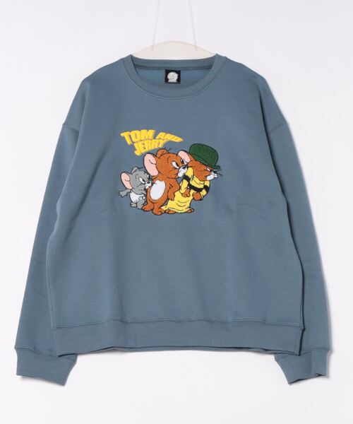 Tom＆Jerry（トムアンドジェリー）の「【TOM AND JERRY/トムとジェリー】オリジナルデザイン 裏起毛クルーネックスウェット ジェリー タフィー マッスル（スウェット・メンズ・ベージュ系その他3/ベージュ系その他2/ホワイト系その他/ブルー系その他3/ブラック系その他2/グレー系その他・MEDIUM/LARGE/X-LARGE）」の8枚目の写真
