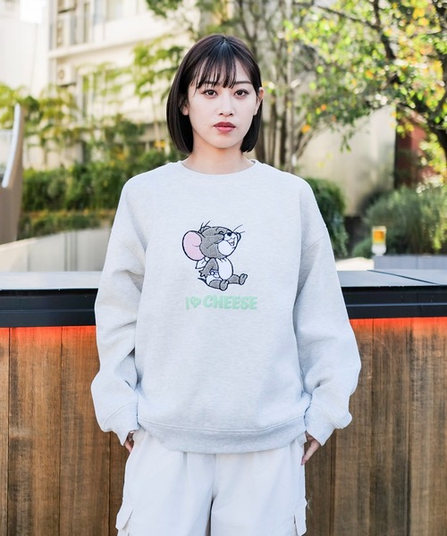 トムとジェリー　タフィー　トレーナー　裏起毛　スケボー　スウェット TOM AND JERRY/トムとジェリー】オリジナルデザイン 裏起毛